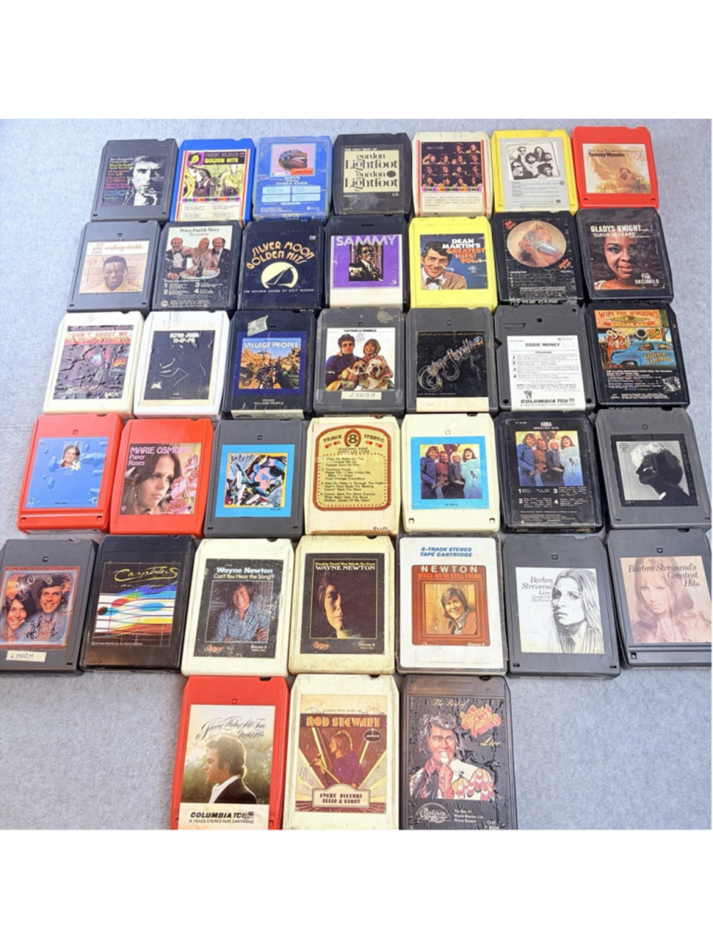 38 8-Track Tape Lot ABBA Elton John Carpenters Rod Stewart Streisand Rock Pop
